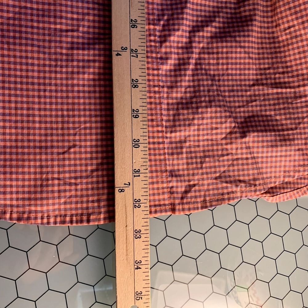 Wrangler Shirt Mens Size XXL 2XL Red Checkered Pearl Snap Button Up Short Sleeve - Picture 7 of 8